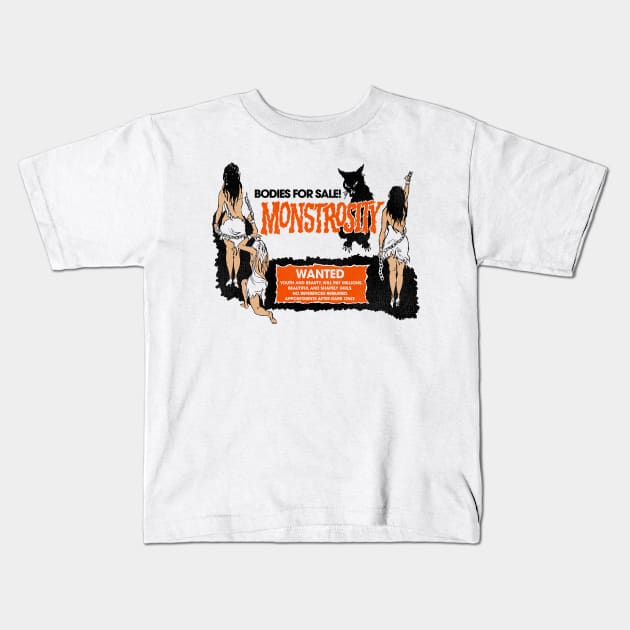 Monstrosity - 60s Cult Classic Horror Kids T-Shirt by darklordpug